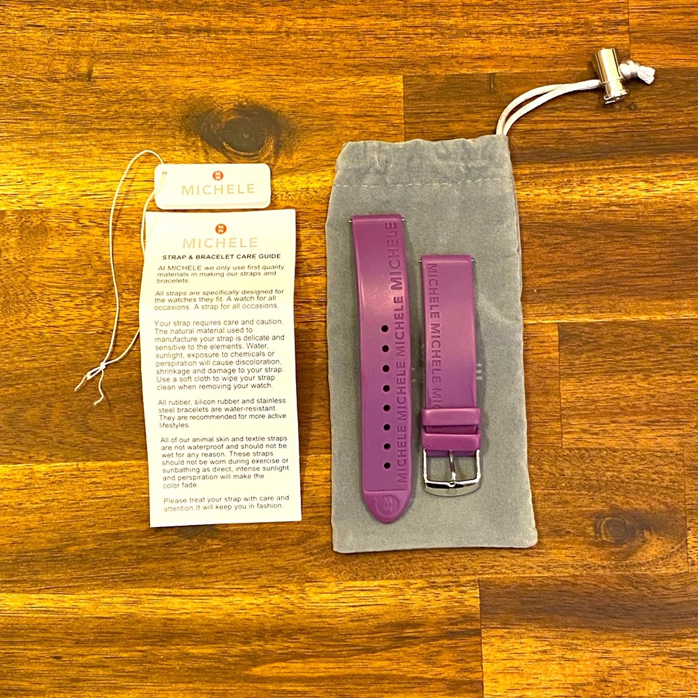 Michele 18mm Silicone Watch Band